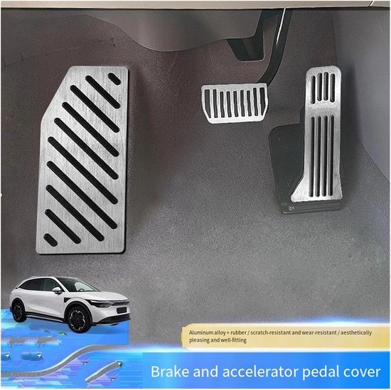 Auto Pedaalhoezen - Pedaal Set - Verbeterde Rijervaring - Antislip Oppervlak - Voor Zeekr 7X - Aluminium — afbeelding 2