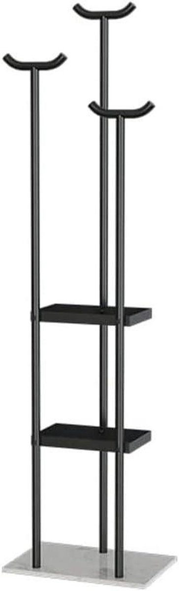 Staande Kapstok - Vloerrek - Jassen Ophangen - Met Marmeren Voet - 170 cm Hoog - Zwart