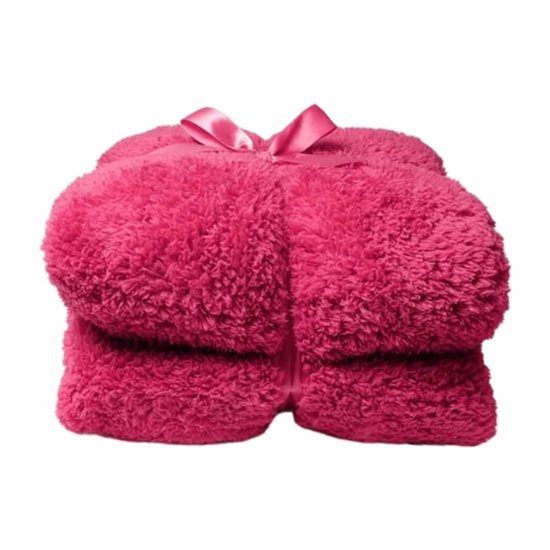 Plaid Unique Living Teddy Fuchsia-150 x 200 cm