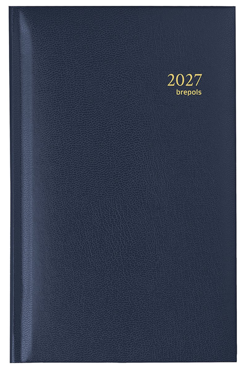 Brepols agenda 2027 - INTERPLAN [0.731] - LIMA - Zakagenda - 1 week op 2 pagina's - Weekoverzicht - Blauw - 8.9 x 16 cm