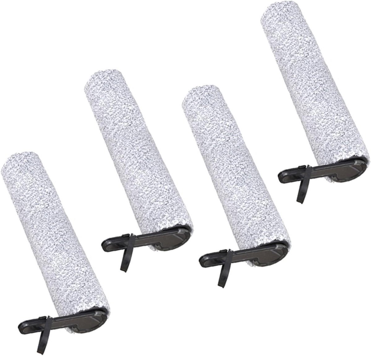 Vervangende borstelrollen - Microvezelrollen - Vloeren reinigen - Specifieke pasvorm - 4 stuks - Zoals afgebeeld