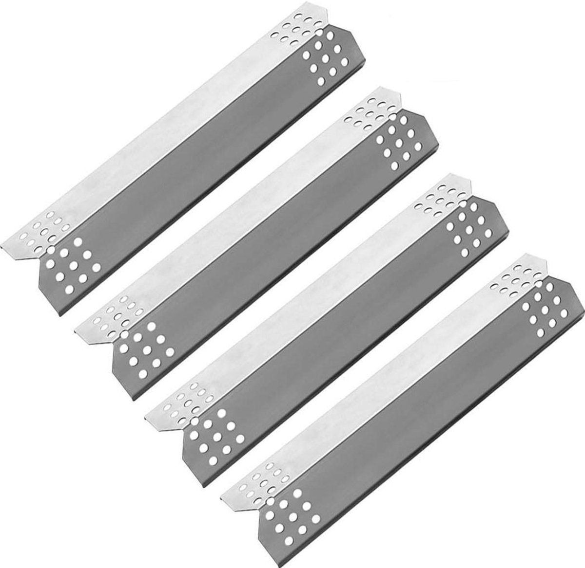 BBQ Hitteplaten - Warmteverdeler RVS - Grill Onderhoud - Roestvrij Staal - 4 Stuks 37cm - Zilver