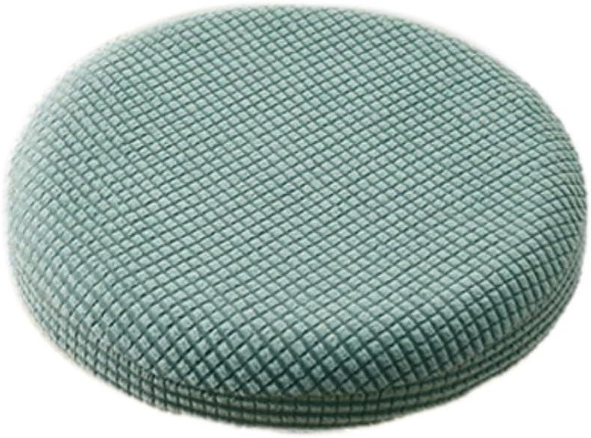 Ronde Stoelbekleding Set van 2 - Wasbare en Elastische Bescherming voor Draaisteunen met een Diameter van 30-40 cm in Groen