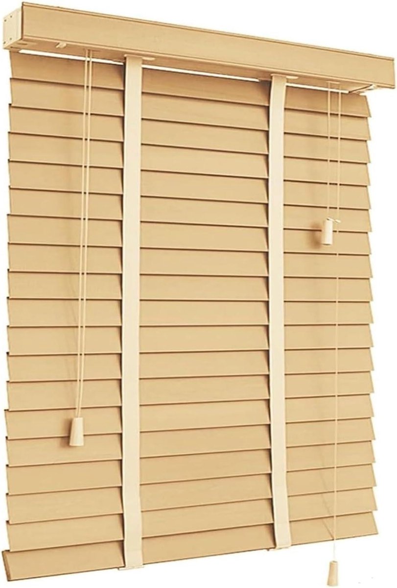 Houten Jaloezieën - Raambekleding Lamellen - Privacy en Licht - 50 mm Lamellen - Voor Elk