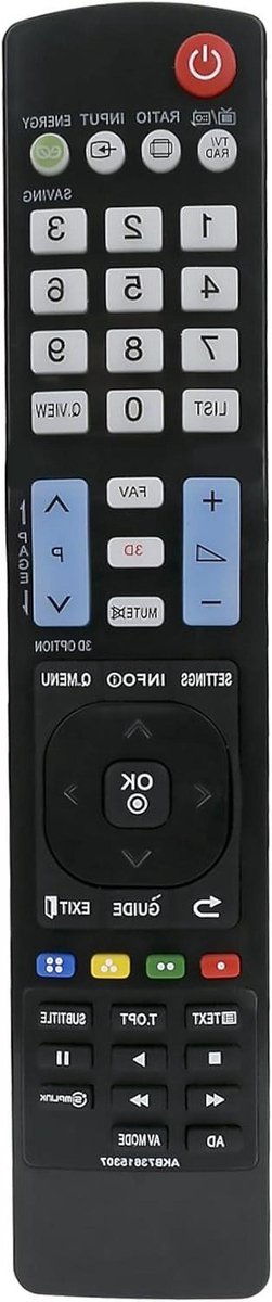 Afstandsbediening - TV Bediening - Televisie Bediening - Directe Werking - 10 Meter Bereik - Zwart