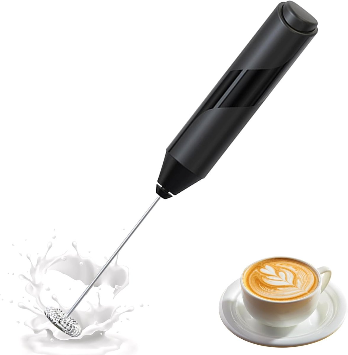 Elektrische melkopschuimer lichtgewicht elektrische garde gebruiksvriendelijke mini-mixer melkopschuimer elektrische garde geschikt voor matcha melkemulgator geschikt voor koffie café au lait cappuccino warme chocolademelk