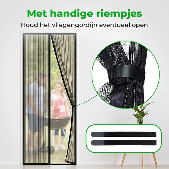 VerminBuster Vliegengordijn Magnetisch - Luxe Deurhor - 210 x 90 cm - Deurgordijn - Horgordijn Deur