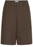 Bruine ICHI culotte met broekbandlussen en verticale naad.