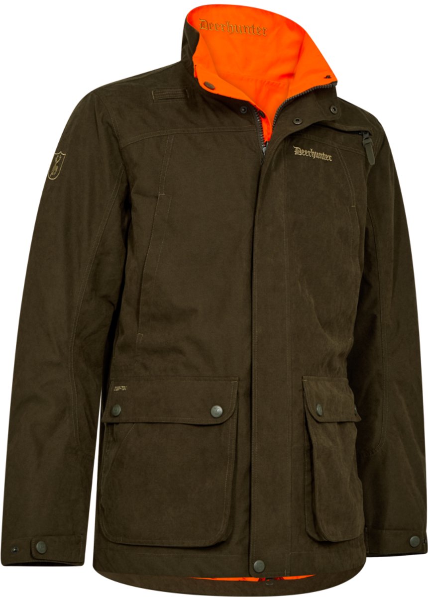 Deerhunter Eagle Omkeerbare Jas Outdoor Jas Jacht Jas Scandinavische Jas Groen/Oranje Maat -50