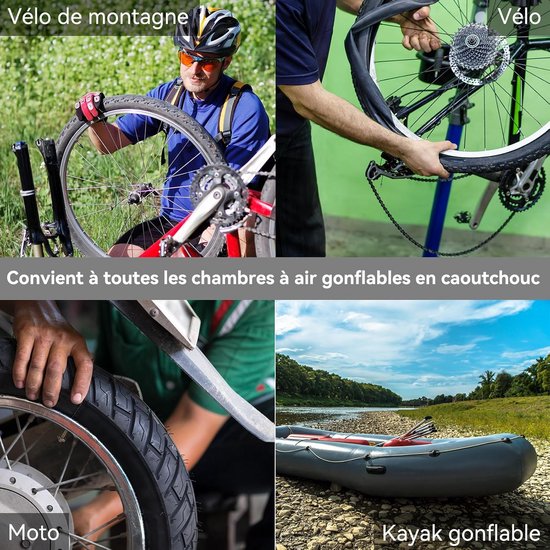 Fietsband reparatieset - Bandenplakset - Snelle bandenreparatie - Inclusief 12 patches - Compacte doos - Zwart — afbeelding 2