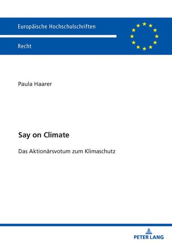 Europaeische Hochschulschriften Recht 6838 - Say on Climate - cover