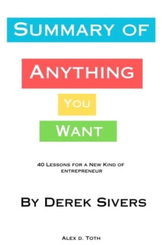Summary Of Anything You Want - cover
