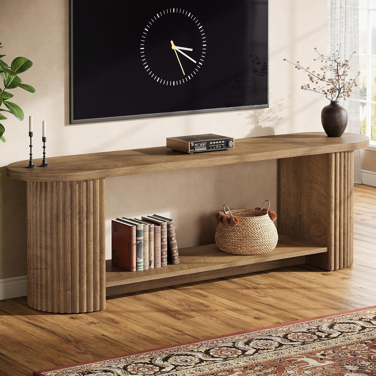 Tribesigns TV-Meubel - 160 cm - TV-Meubel voor 55/60/65-inch tv's - Industrieel - Houtkleur