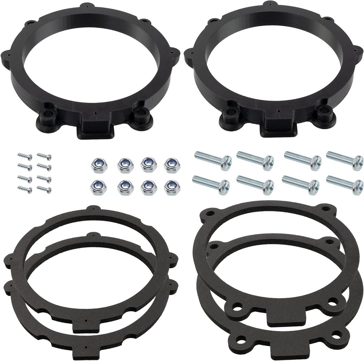 Luidspreker Adapters - Houders Montagekit - Auto Audio Verbeteren - Vermindert Trillingen - Ø130 mm / 5 Inch - Zwart