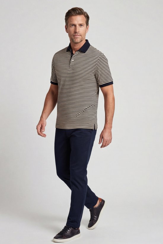 Baileys – Heren – Poloshirt – Korte mouwen – Strepen - Polo – Donkerblauw – 615202-69