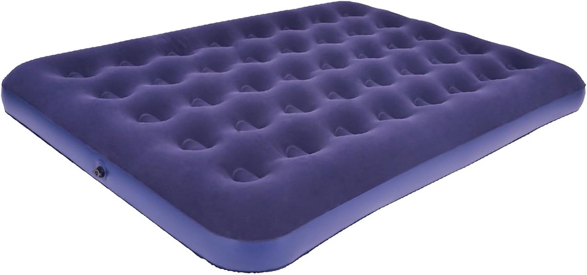 Camping Matras - Opvouwbaar Matras - Vouwmatras - Camping Matje - Slaapmat - Logeer Matras - Luchtmatras - Kampeer Matras - Camping Bedje - PVC - 191 x 137 x 22 cm - Donkerblauw - van Imperatoris