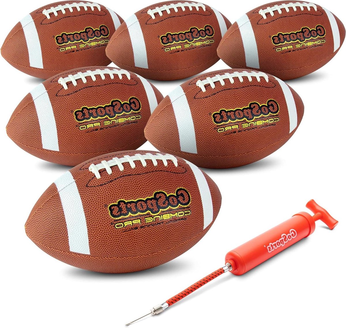 Voetbal Set - Trainingsballen - Wedstrijd Training - Pro-Grade Constructie - 6 Stuks - Donkerbruin