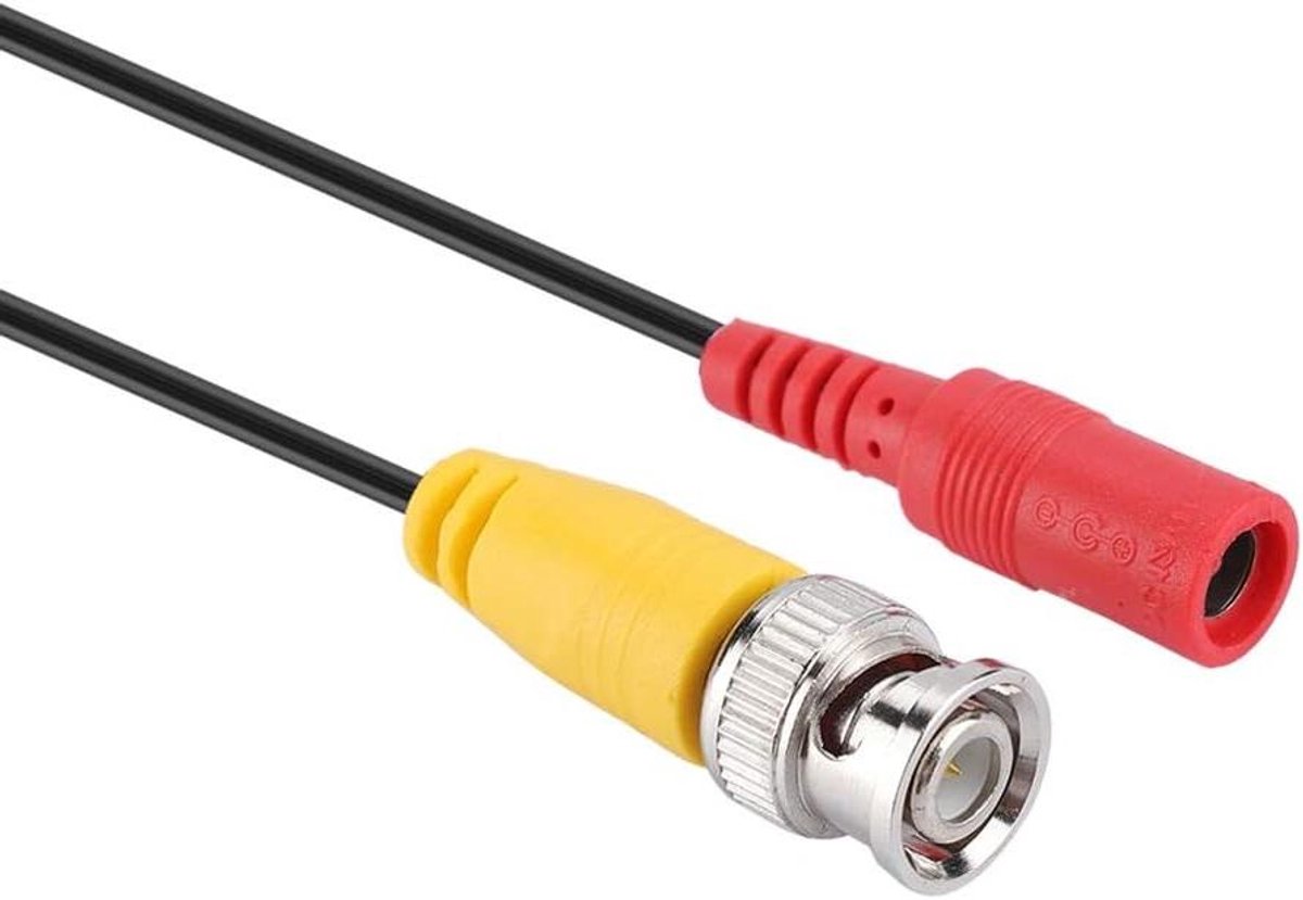 Zerodis BNC CCTV -expansie Uitbreidingskabel Duurzame Koax -kabel voor de CCTV TV TV installatie van LCD 15m Zwart (5m)