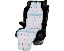 Autostoelkoeler - Koelkussen auto - Kind koel houden - Eenvoudig te bevriezen - 30x30 cm - IJslolly wit