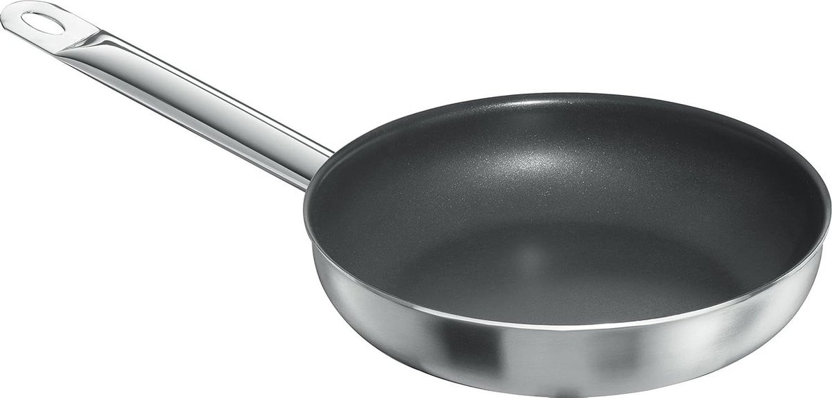 Braadpan - Kookpan - Gelijkmatig Braden - Sigma Clad 3-delig - 24 cm - Zilver