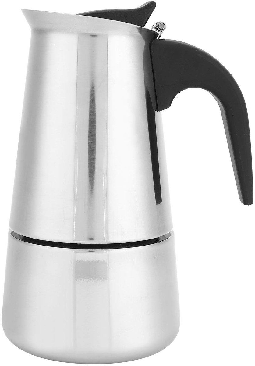 Store_9 - Moka Koffiezetapparaat - 4 Kopjes - Lichtgewicht en Draagbaar - Roestvrij Staal - Geschikt voor Inductie - Perfect voor Reizen - Klassiek...