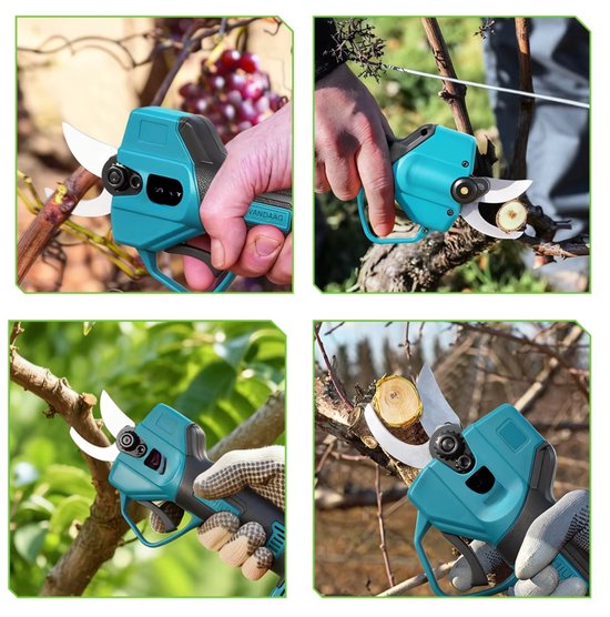 Elektrische snoeischaar - Voor tuin en fruitbomen - Draadloze 30 mm snoeischaar met 2 versnellingen - Model B, zonder batterij — afbeelding 5