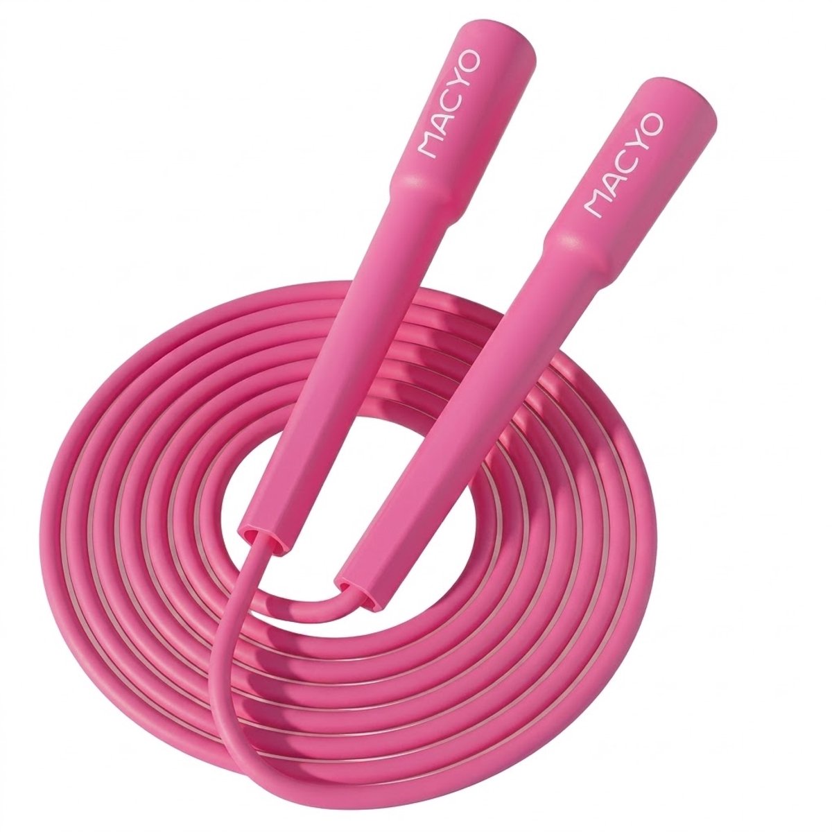 Roze springtouw fitness springtouw volwassenen en kinderen verstelbaar snelheid spring touw met kunststof touw en roze handvatten voor cardio training conditie training thuis workout gym oefening