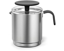 Seth Select Handmatige Melkopschuimer – RVS Melkkan met Handpers – Perfect voor Latte, Cappuccino & Melkschuim