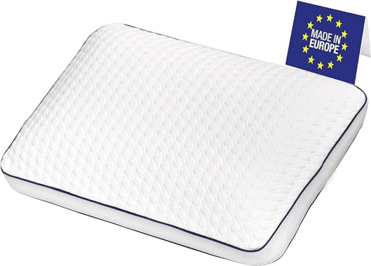 ShawnQ Premium neksteunkussen met visco-traagschuim, ergonomisch ontwerp voor alle slaaphoudingen