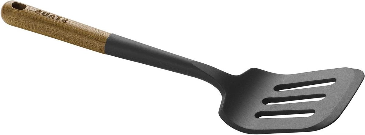 Keuken Spatel - Spatel - Koken en Bakken - Hittebestendig Siliconen - 30.8 cm Lengte - Mat Zwart