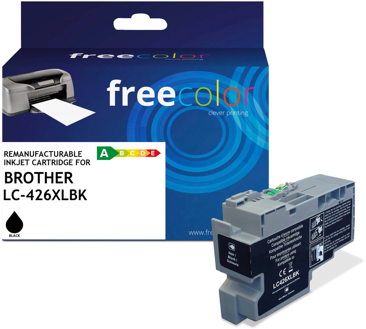 Brother LC426XL - ink cart FREECOLOR - HC- Bl 120ml - 6000p