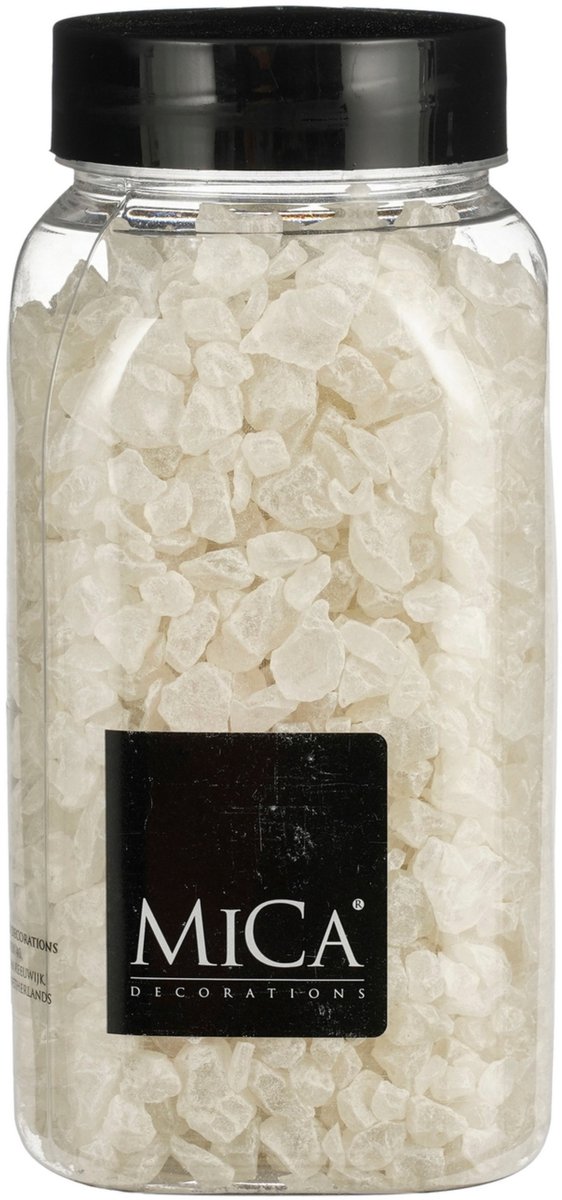 Mica Decorations decoratie steentjes / granulaat - 650 ml - 4-10 mm - mat wit - siergrind