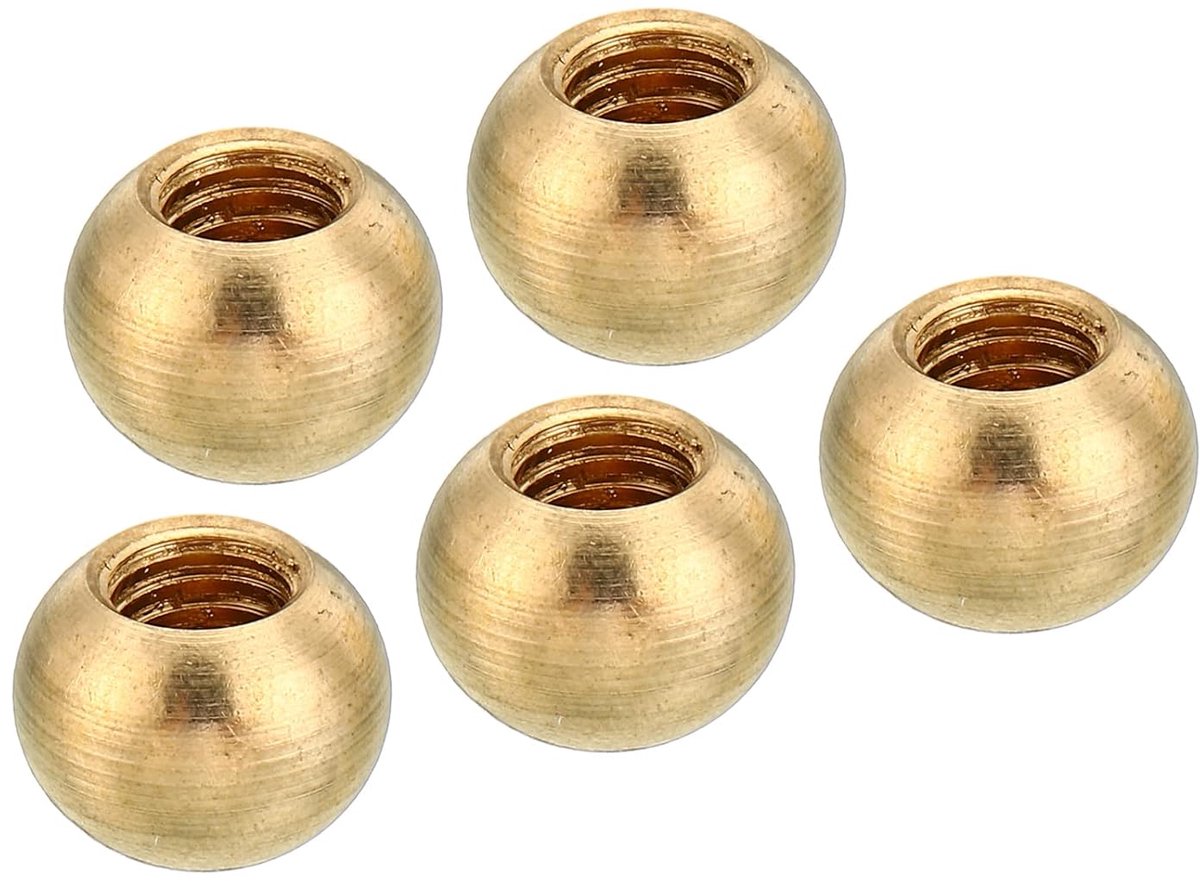 M6 x 1 Draad - 5pcs Caps - Moeren - Messing - Bal - Lampdecoratie - Schroef - Meubels - Verlichting