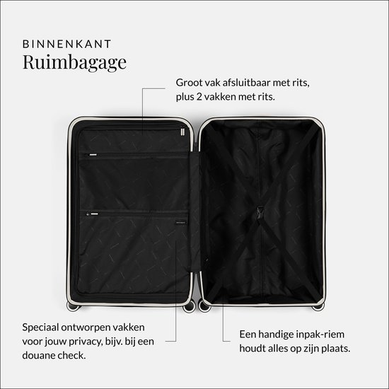 SUITSUIT Koffer 75x48x29 cm - Reiskoffer - Koffer groot - TSA Slot - 71L - Caretta - Tofu White