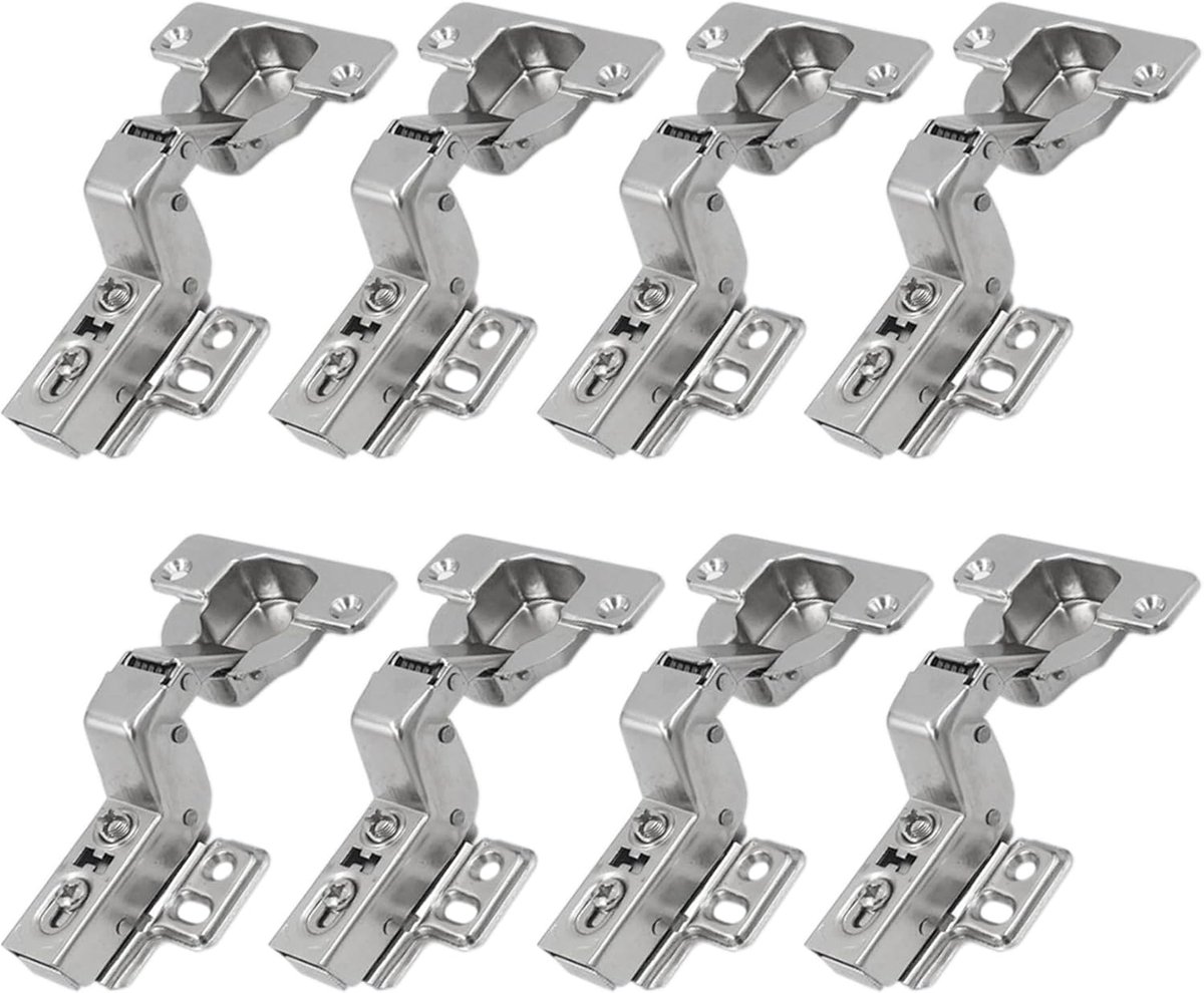 Interior 40mm Soft Close Scharnieren met Hydraulische Demper voor Keuken - Kast - Garderobe - Zware en Dikke Deur - Automatische Scharnier - Geïntegreerde Demping - 8 Stuks