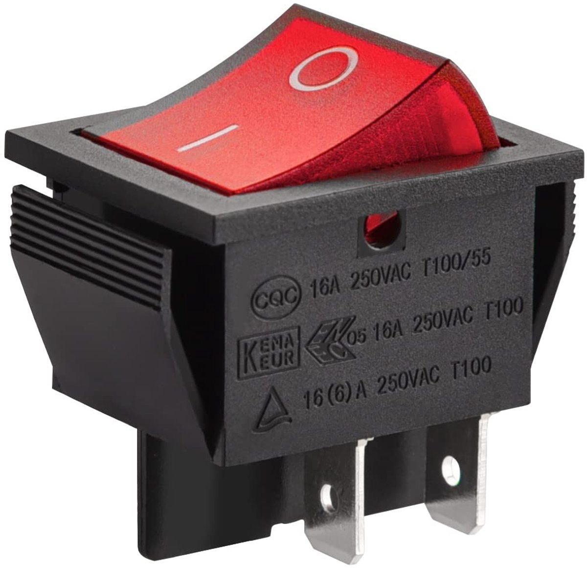 Store_9 - Aan-uit tuimelschakelaar - 16 A 250 - Rood oplichtend - Hoogwaardige kwaliteit - Geschikt voor diverse toepassingen - Compact ...