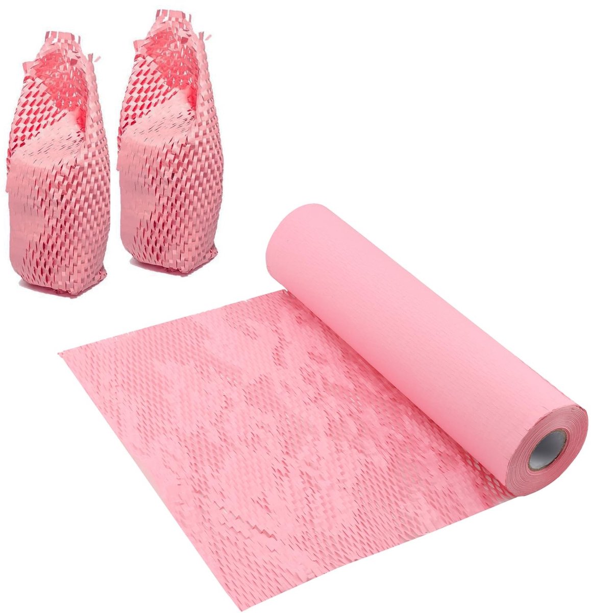 30Cm x 50M Roze Honingraat Verpakkingspapier, Dempingspapier Rol voor