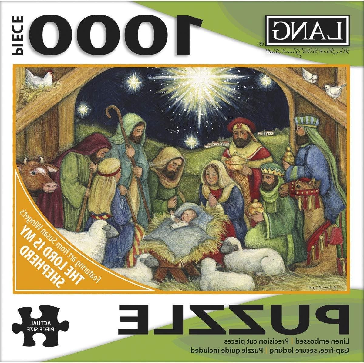Geboorte Puzzel - Kerststal Legpuzzel - Ontspannend Tijdverdrijf - Linnen Reliëf Papier - 1000 Stukjes - Geboorte Kleuren