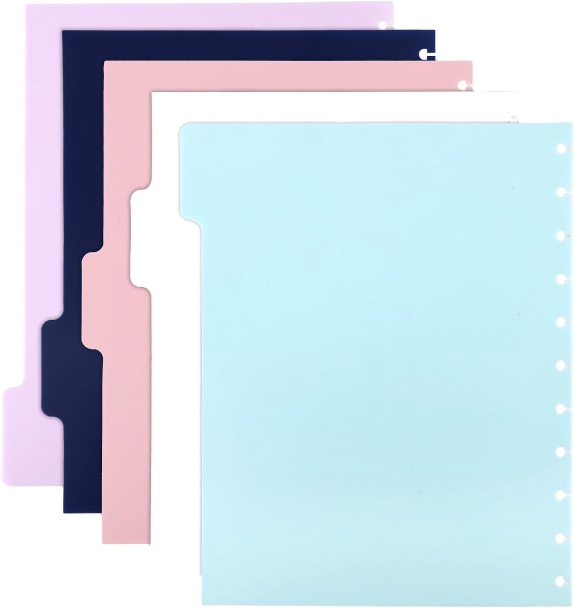 Kleurige Index Tabs voor Ringbanden - 5 Stuks Disk Bound Planner Accessoires voor Kantoor en School, 28x23cm