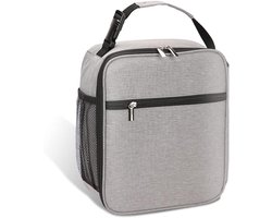 Geïsoleerde lunchtas 6L - waterbestendige koeltas voor lunchbox en snacks, draagbaar en herbruikbaar voor werk, school, picknick en onderweg - grijs