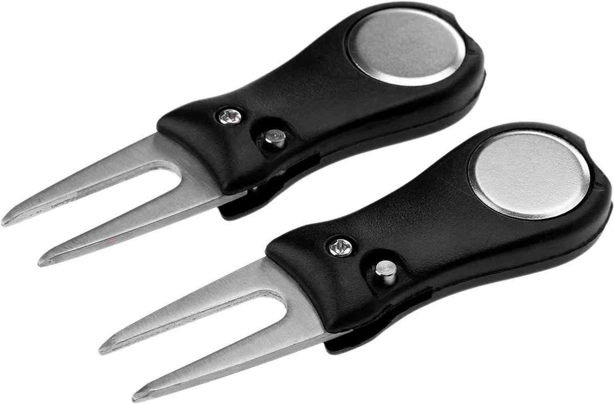Golf Pitchvork Set - Golf Club Tool - Repareren Groen - Automatische Verlenging - 2 Stuks - Stijl 2