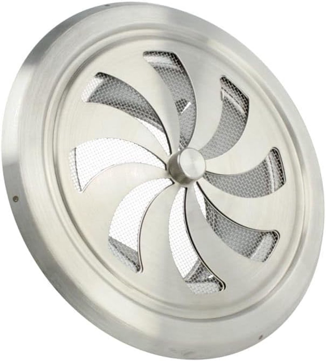 Ventilatierooster - Luchttoevoer rooster - Regelbare Luchtstroom - Insectenwerend Gaas - Aansluitmaat 125mm - Metaal