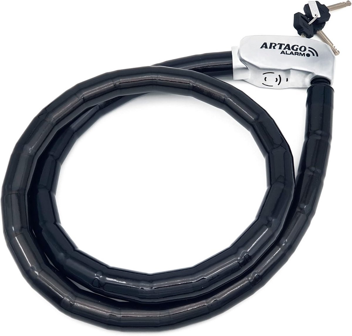 Gepantserd Kabelslot - Alarm Slot - Diefstal Beveiligen - Gepatenteerd Waarschuwingsalarm - 150 cm - Zwart