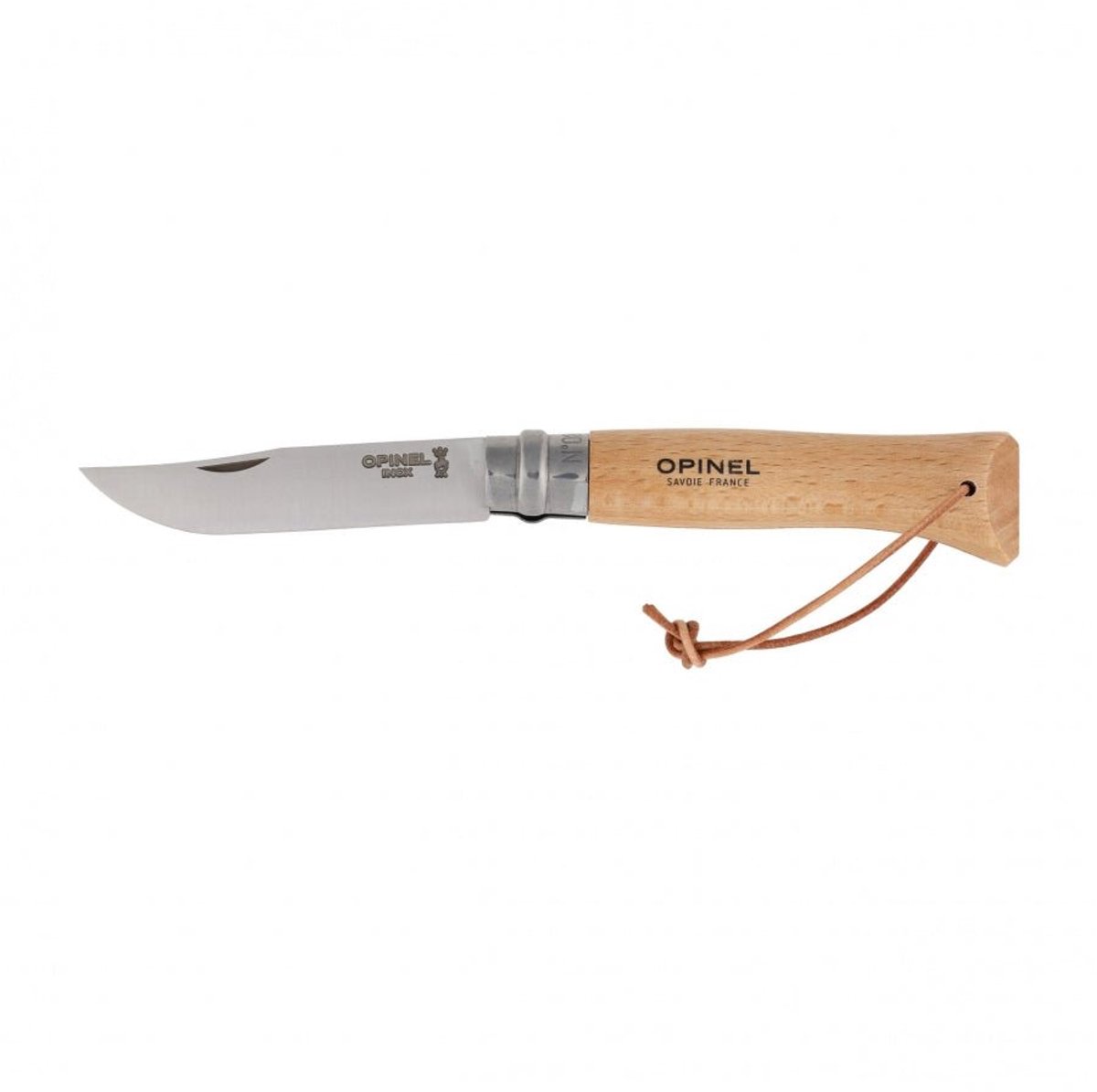 Opinel Zakmes - Leren Koord - RVS Hout