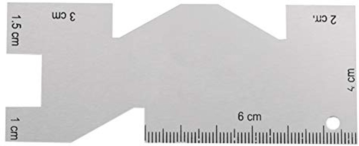 Metalen Meetmeter - Flexibele Liniaal - Nauwkeurig Naaiwerk - Corrosiebestendig Metaal - 10 x 4 cm - Zilverkleurig