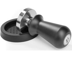 Barista Tamper - Koffie Stamper - Espresso Bereiden - Drukregulerend met Veer - 58 mm - Zwart