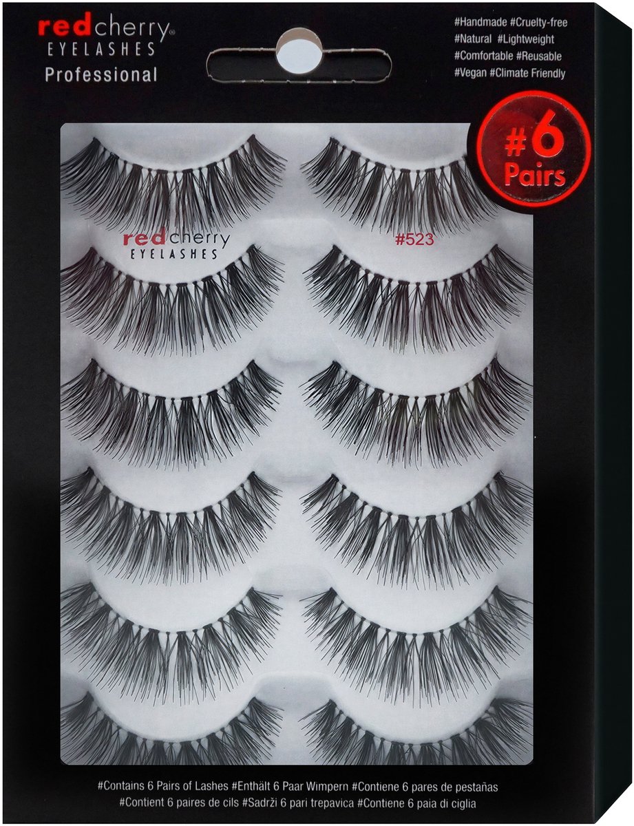 Red Cherry Eyelashes Bandwimpern 523 - 6 Pairs