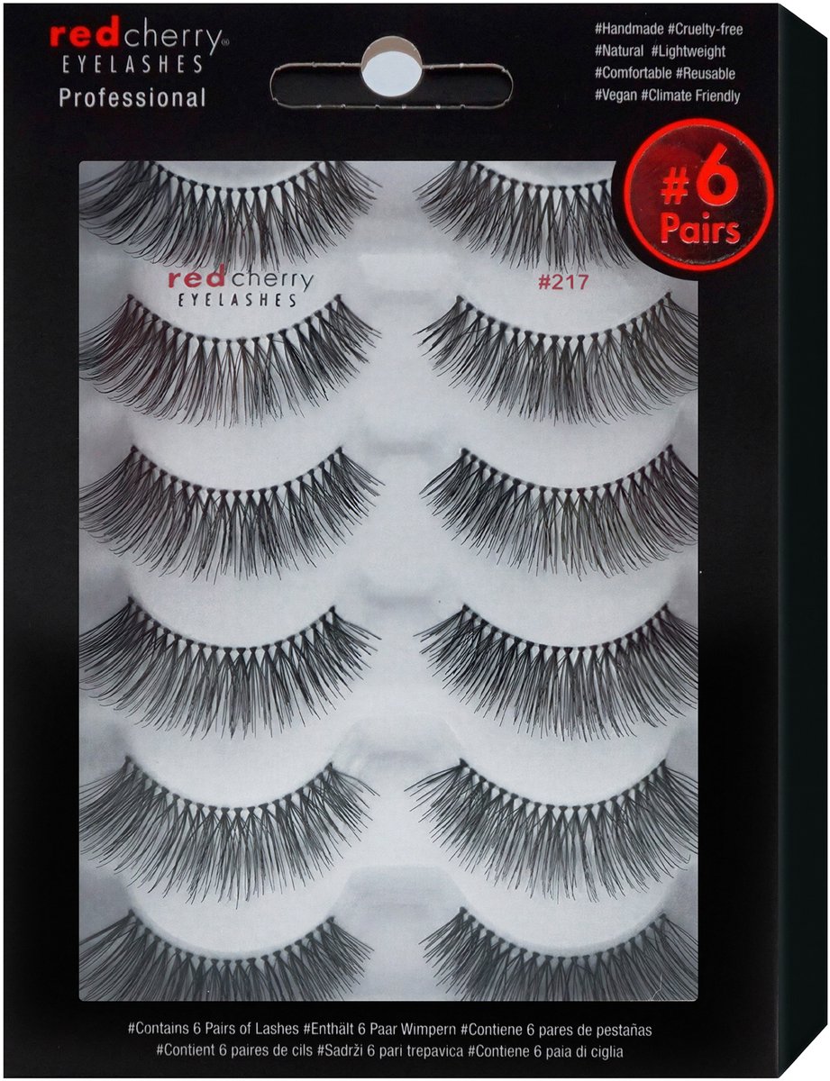 Red Cherry Eyelashes Bandwimpern 217 - 6 Pairs
