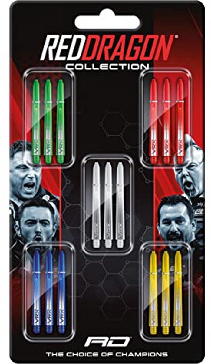 Dart shafts - Dartpijlen onderdelen - Darten verbeteren - Transparant polymeer - 5 sets - Diverse kleuren