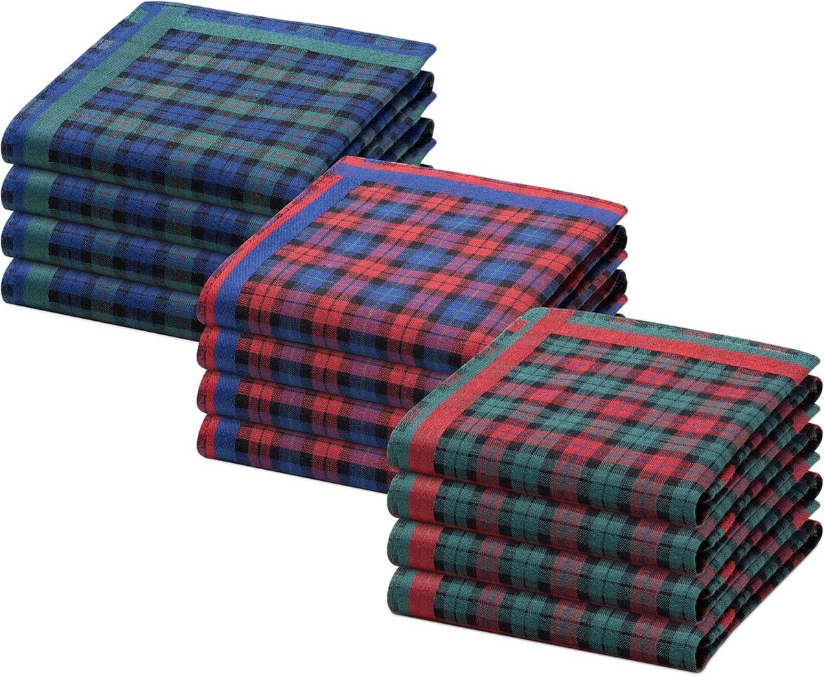 Dames Zakdoeken - Herbruikbare Doekjes - Dagelijks Gebruik - Set van 12 - 30 x 30 cm - Diverse Kleuren